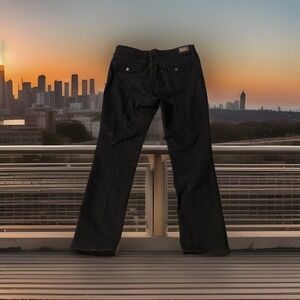 Levi's Women's Perfect Waist 525 Straight Jeans Flap BLK Size 16M Elastic Waist